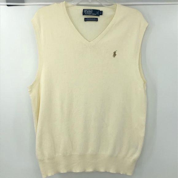 Polo Ralph Lauren Other - Polo Ralph Lauren mens sweater vest cream sz large